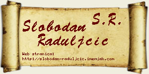 Slobodan Raduljčić vizit kartica